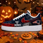 Custom Name New England Patriots Fear The Commanders Shoes Sneakers for Football Fans