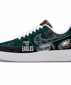 Custom Name Philadelphia Eagles Fear The Commanders Shoes Sneakers for Football Fans