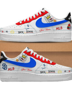 Custom Name San Diego Padres x Back To School Shoes Sneakers for Baseball Fans