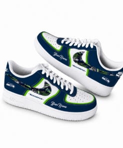 Custom Name Seattle Seahawks Pride Version 1 Shoes Sneakers for Football Fans