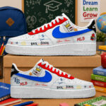 Custom Name Tampa Bay Rays x Back To School Shoes Sneakers for Baseball Fans