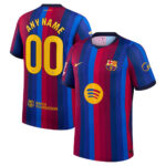 Custom Name and Number Barcelona 2026 Home Match Soccer Jersey for Soccer Fans
