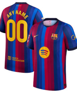 Custom Name and Number Barcelona 2026 Home Match Soccer Jersey for Soccer Fans