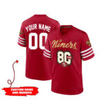 Custom Name and Number San Francisco 49ers 80th Anniversary Football Jersey for Football Fans