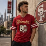 Custom Name and Number San Francisco 49ers 80th Anniversary Football Jersey for Football Fans