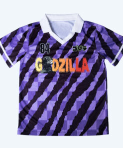 Custom Number Godzilla Purple Soccer Jersey for Godzilla and Soccer Fans