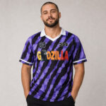Custom Number Godzilla Purple Soccer Jersey for Godzilla and Soccer Fans
