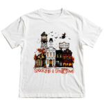 Custom Number Zip Code Spooky in a Small Town 65340 Halloween Shirt