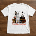 Custom Number Zip Code Spooky in a Small Town 65340 Halloween Shirt