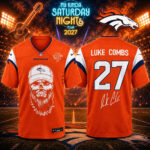 Denver Broncos x Luke Combs My Kinda Saturday Night Tour 2027 Football Jersey for Football and Country Music Fans