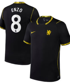 Enzo Fernández Chelsea 2026-2027 Away Stadium Black Soccer Jersey for Soccer Fans