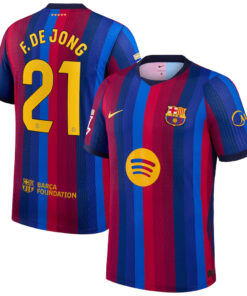 Frenkie de Jong Barcelona 2026 Home Stadium Soccer Jersey for Soccer Fans