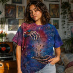 Grateful Dead Inspired Skeleton Hands Graphic Shirt for Grateful Dead Fans