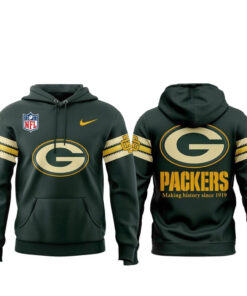 Green Bay Packers Rivalry 2026 Making History Since 1919 Graphic Hoodie for Football Fans