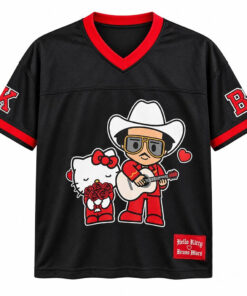 Hello Kitty x Bruno Mars Romantic Tour 2026 Football Jersey for Hello Kitty and Bruno Mars Fans