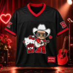 Hello Kitty x Bruno Mars Romantic Tour 2026 Football Jersey for Hello Kitty and Bruno Mars Fans