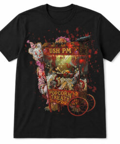 Horror Clown Popcorn Treats Graphic Shirt