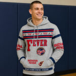 Indiana Fever All Over Print 2026 Graphic Hoodie for Basketball Fans