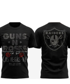 Las Vegas Raiders x Guns N’ Roses World Tour 2026 Graphic Shirt for Football and Rock Music Fans