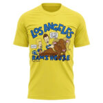 Los Angeles Rams x Beavis and Butt-Head Gold Graphic Shirt for Football and Cartoon Fans
