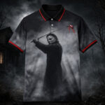 Michael Myers Horror Golf Polo Shirt for Horror Fans