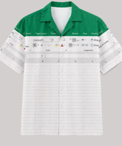 Microsoft Excel Spreadsheet 2026 Graphic Hawaiian Shirt for Office and Spreadsheet Fans