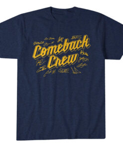 Milwaukee Brewers Baseball Comeback Crew Graphic Shirt for Baseball Fans