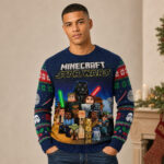 Minecraft x Star Wars All Characters Ugly Christmas Sweater 2026 for Minecraft and Star Wars Fans