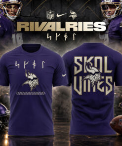 Minnesota Vikings Skol Vikes Rivalries 2026 Purple Graphic Shirt for Football Fans
