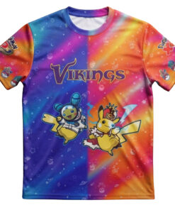 Minnesota Vikings x Pokemon 2026 Graphic Shirt for Football and Pokemon Fans