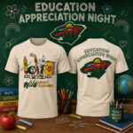 Minnesota Wild x Education Appreciation Night 2026 Graphic Shirt for Hockey Fans