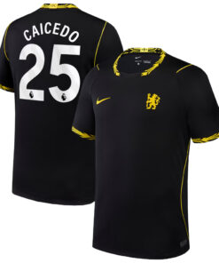 Moisés Caicedo Chelsea 2026-2027 Away Stadium Black Soccer Jersey for Soccer Fans