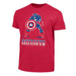 New England Patriots x Captain America 2026 Graphic Shirt for Football and Marvel Fans
