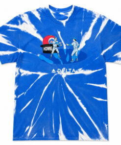 New York Mets Home Celebration Blue Tie-Dye Graphic Shirt for Baseball Fans