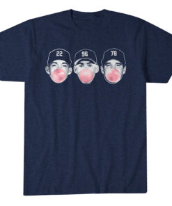 New York Yankees Ben Rice Spencer Jones & George Lombard Jr Bronx Bubbles Graphic Shirt for Baseball Fans