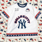 New York Yankees x Hello Kitty Heart Graphic Shirt for Baseball and Hello Kitty Fans