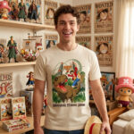 One Piece x Jurassic Park 2026 Graphic Shirt for Anime and Movie Fans
