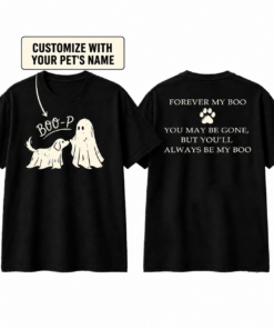 Personalized Pet Name Forever My Boo Pet Memorial Graphic Shirt for Pet Lovers