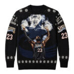 Philadelphia 76ers LeBron James 2026 Ugly Christmas Sweater For Basketball Fans