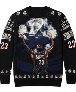 Philadelphia 76ers LeBron James 2026 Ugly Christmas Sweater For Basketball Fans