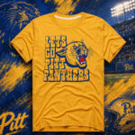 Pittsburgh Panthers Football Let’s Go Pitt Panthers Graphic Shirt for College Football Fans