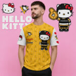 Pittsburgh Penguins x Hello Kitty Night 2026 Graphic Shirt for Hockey and Hello Kitty Fans