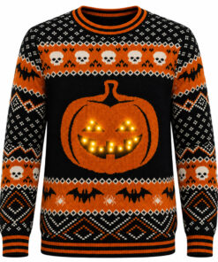 Pumpkin Ugly Sweater For Halloween 2026