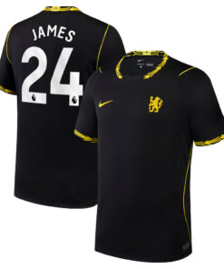 Reece James Chelsea 2026-2027 Away Stadium Black Soccer Jersey for Soccer Fans