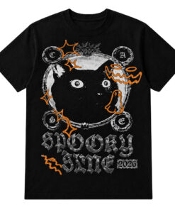Spooky Scene 2026 Black Cat Halloween Graphic Shirt