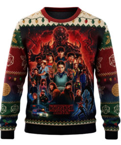 Stranger Things 5 The Last Fights All Characters Ugly Christmas Sweater 2026 for Stranger Things Fans
