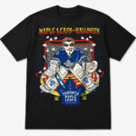 Toronto Maple Leafs x Danhausen Halloween Horror Goalie Graphic Shirt for Hockey and Wrestling Fans