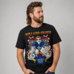 Toronto Maple Leafs x Danhausen Halloween Horror Goalie Graphic Shirt for Hockey and Wrestling Fans
