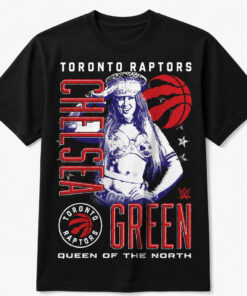Toronto Raptors x WWE Chelsea Green Queen of the North Graphic Shirt for Wrestling and Basketball Fans