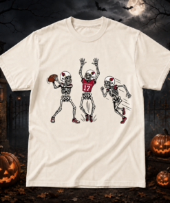 Unisex Arizona Cardinals Dancing Skeletons Halloween 2026 Graphic Shirt for Football Fans